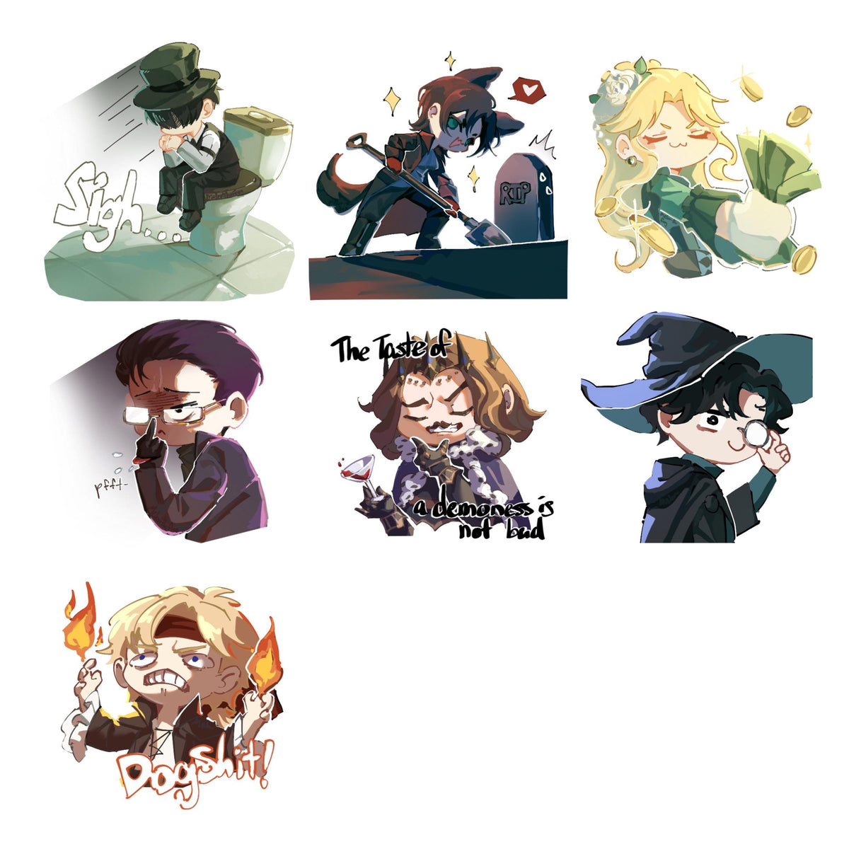 Stickers | lotm | pack of 7