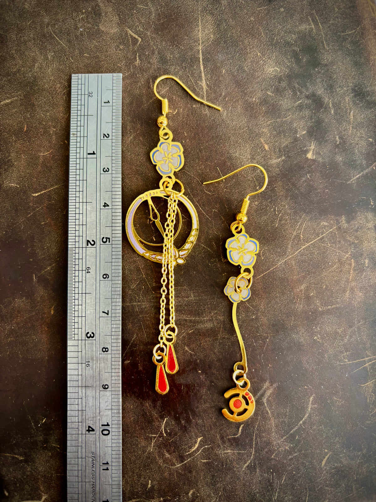 Journey’s Beyond | HimFri inspired | thin/light double-sided Enamel Earrings