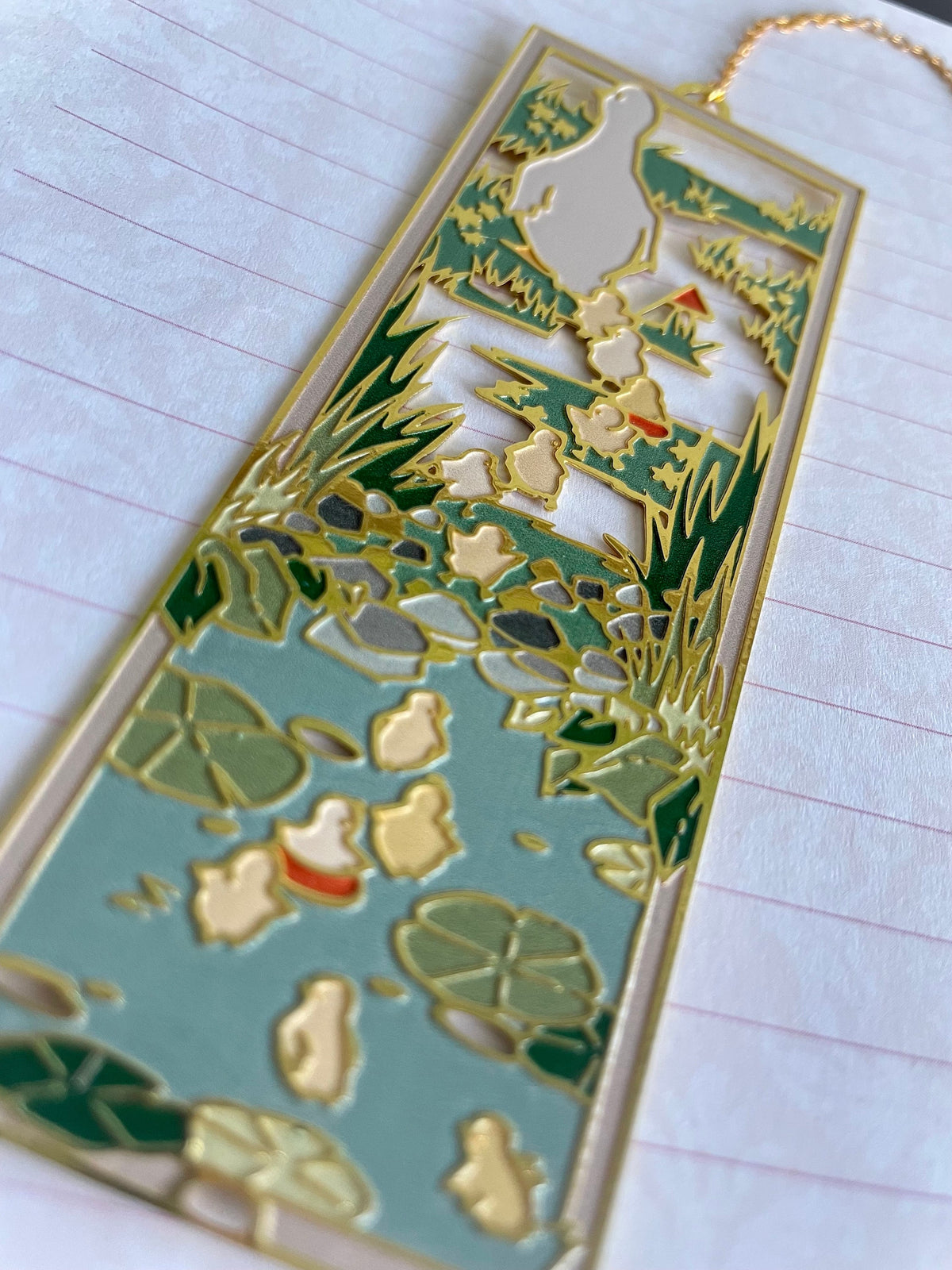 Duckies | Original Design | Enamel Bookmark / Charm | 11x4cm
