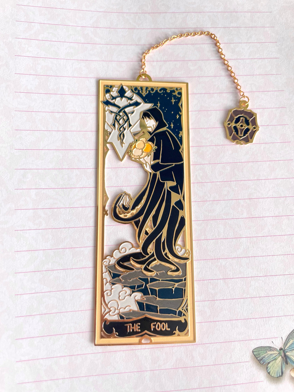 Tarot Card: The Fool | LOTM | Mr Fool | Enamel Bookmark / Charm | 11x4cm