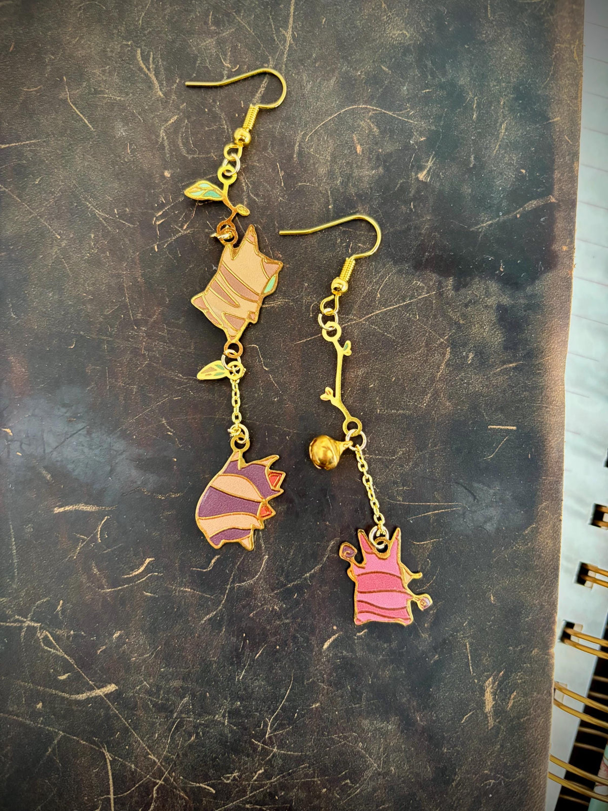 botw/totk inspired | Forest Spirits | Thin/light double-sided Enamel Earrings