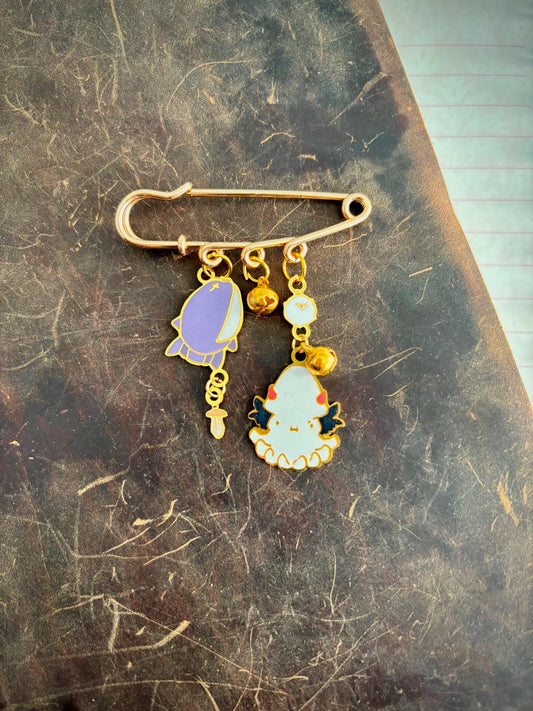 ORV inspired | Squid and Sunfish | Dangle Pin Charm