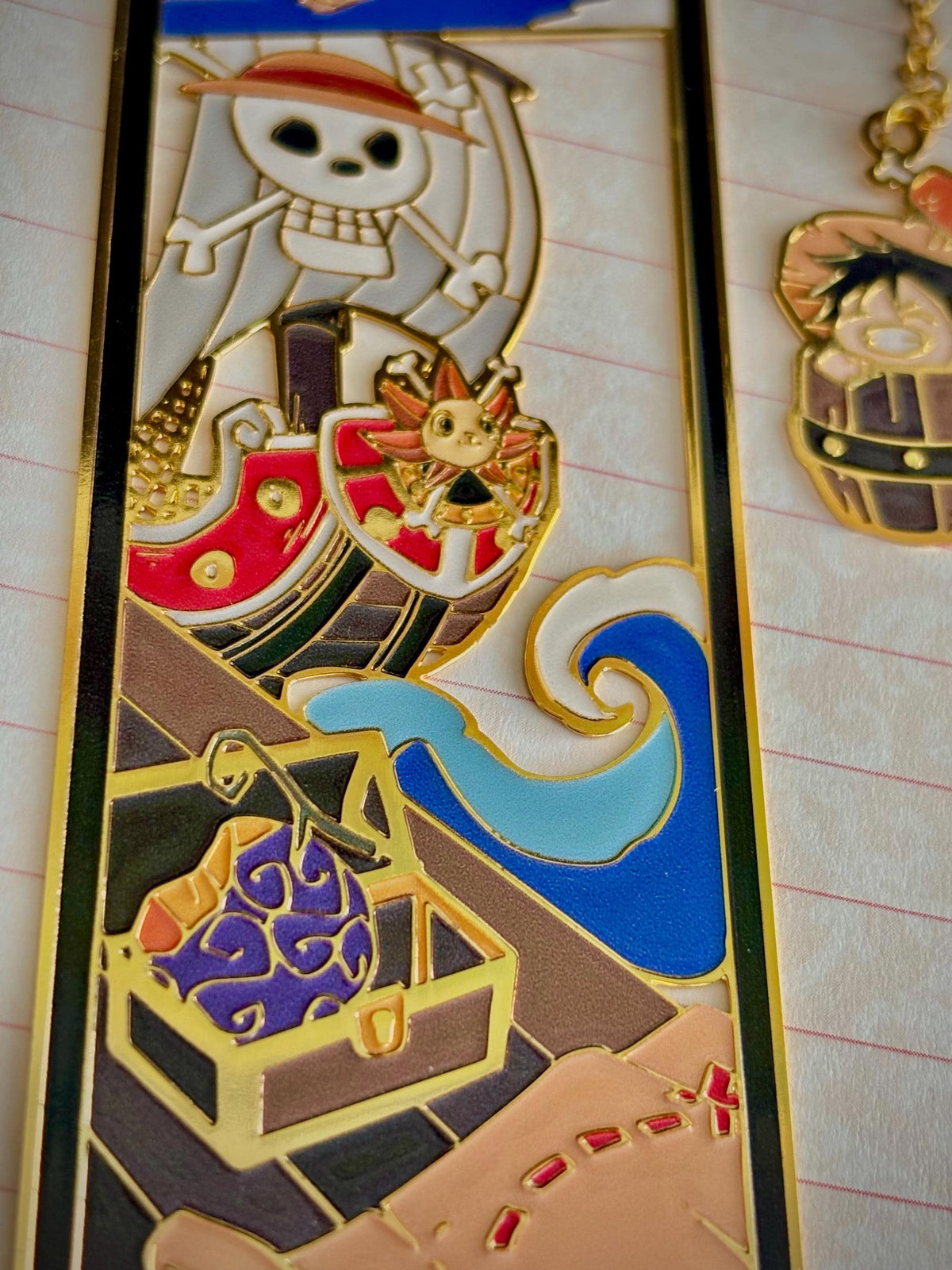 Pirate King inspired | anime | Enamel Bookmark / Charm | 11x4cm