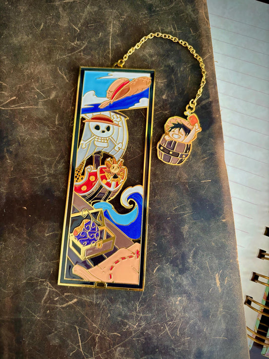 Pirate King inspired | anime | Enamel Bookmark / Charm | 11x4cm