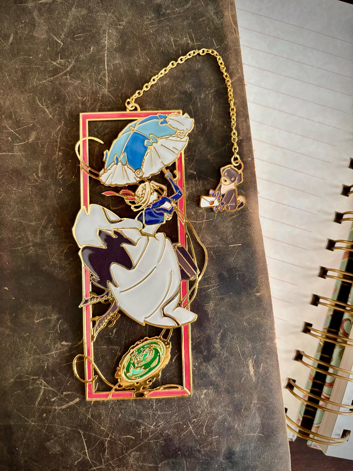 Auto Memory Doll inspired | violet | Enamel Bookmark / Charm | 11x4cm