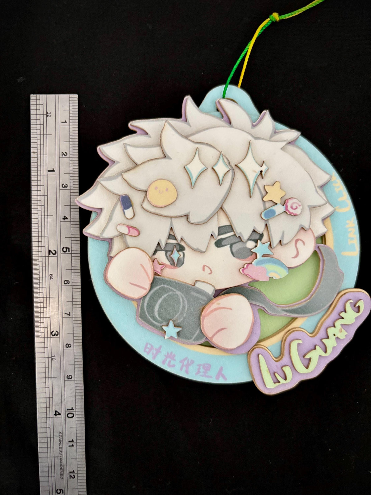 LG | link click | paper biscuit, charm/ornament | ~10x9cm