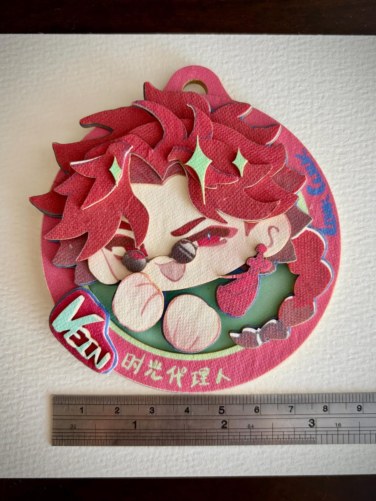 Vein | link click | paper biscuit, charm/ornament | ~10x9cm