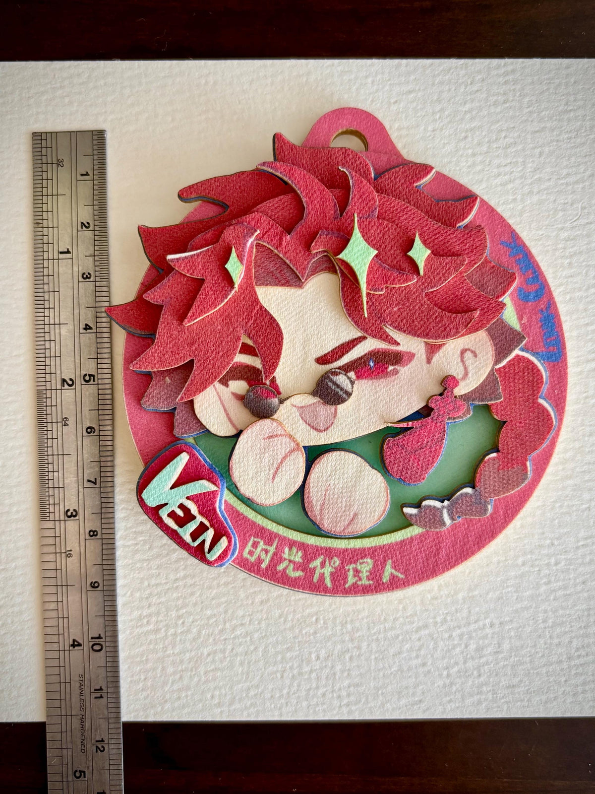 Vein | link click | paper biscuit, charm/ornament | ~10x9cm