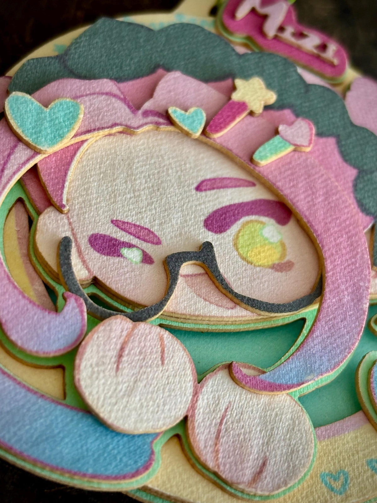 Mizi | ALNST | paper biscuit, charm/ornament | ~10x9cm
