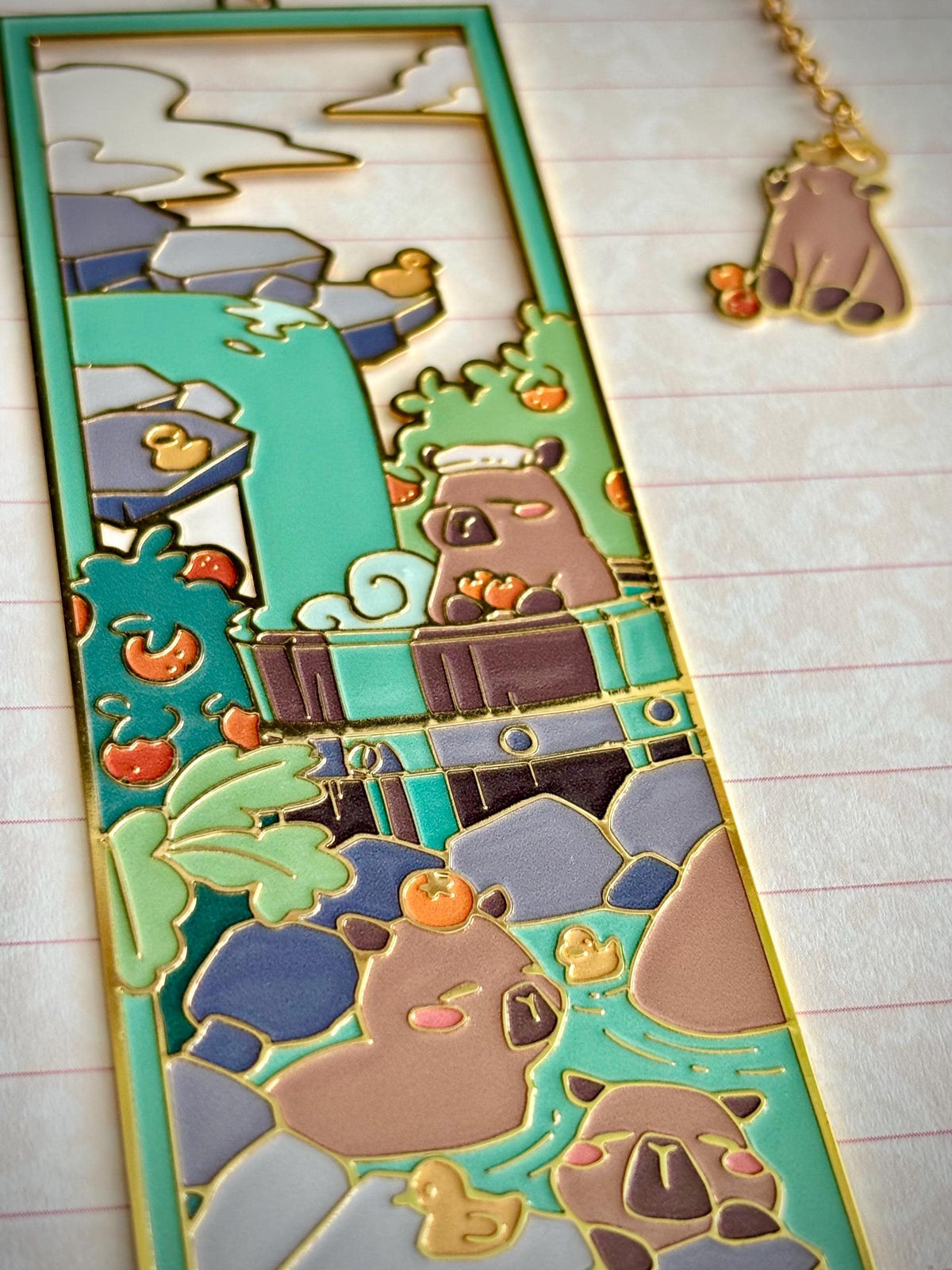 Capybaras | original design | Enamel Bookmark / Charm | 11x4cm