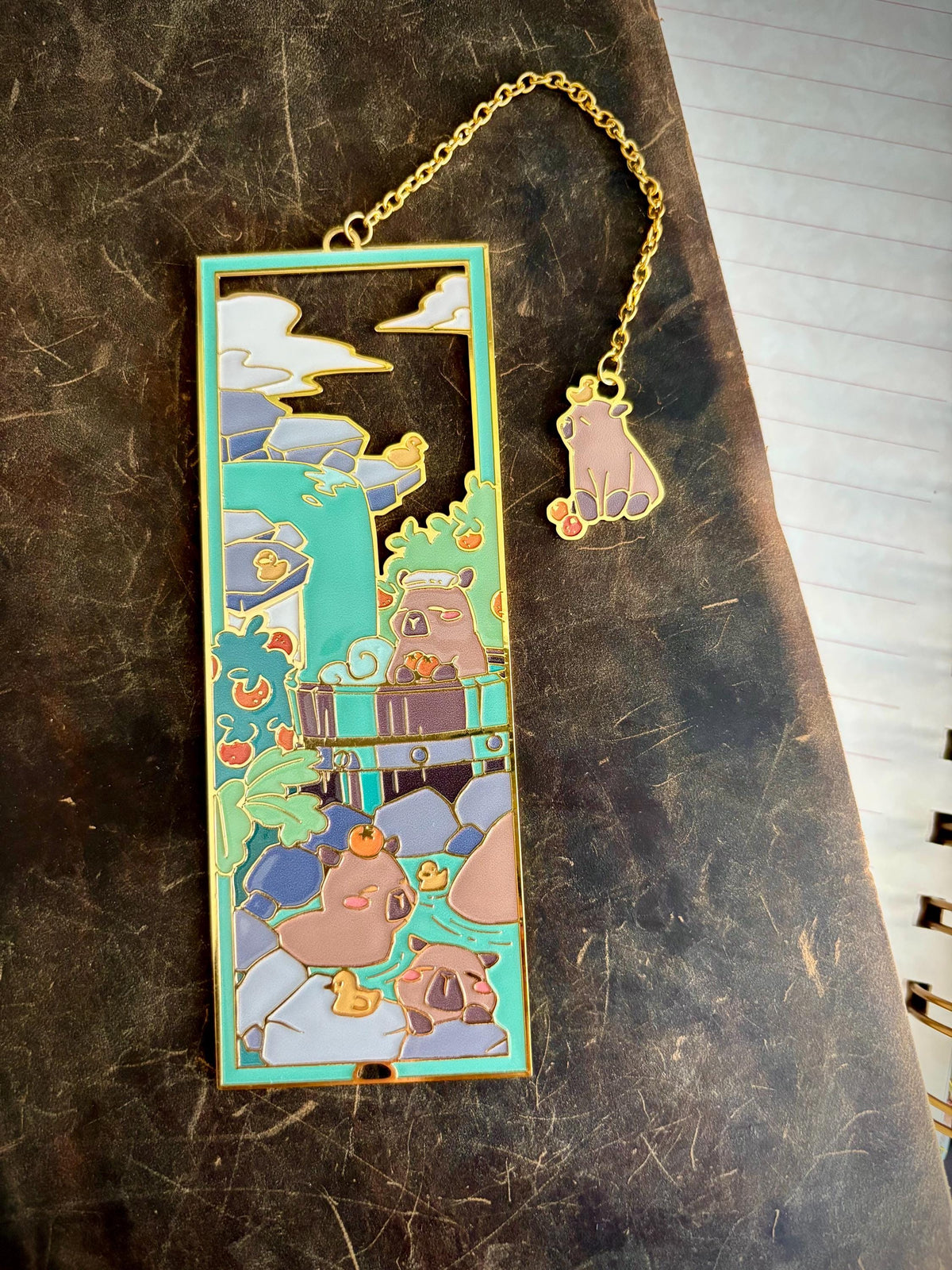 Capybaras | original design | Enamel Bookmark / Charm | 11x4cm
