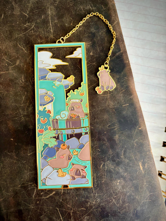 Capybaras | original design | Enamel Bookmark / Charm | 11x4cm