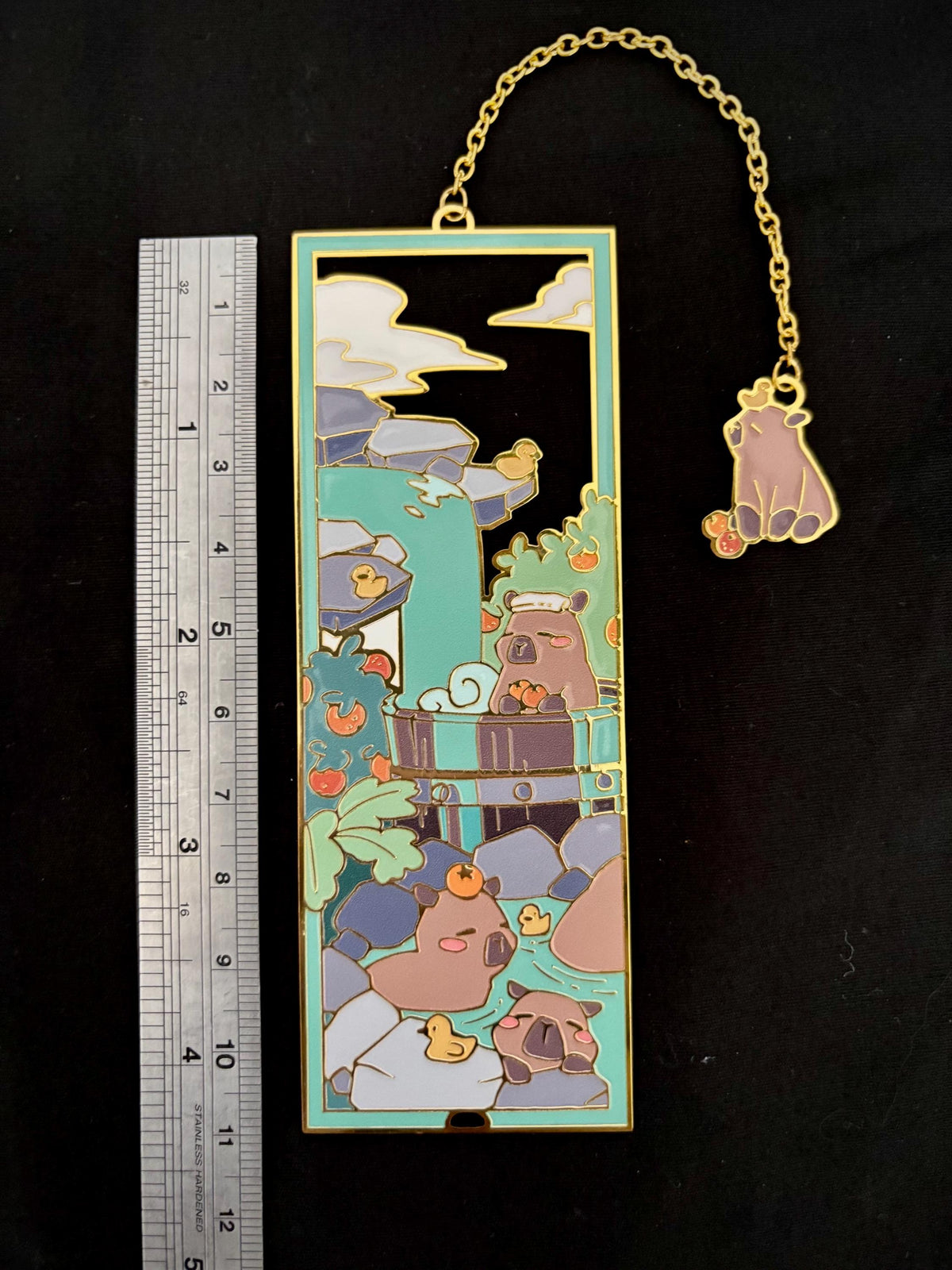 Capybaras | original design | Enamel Bookmark / Charm | 11x4cm