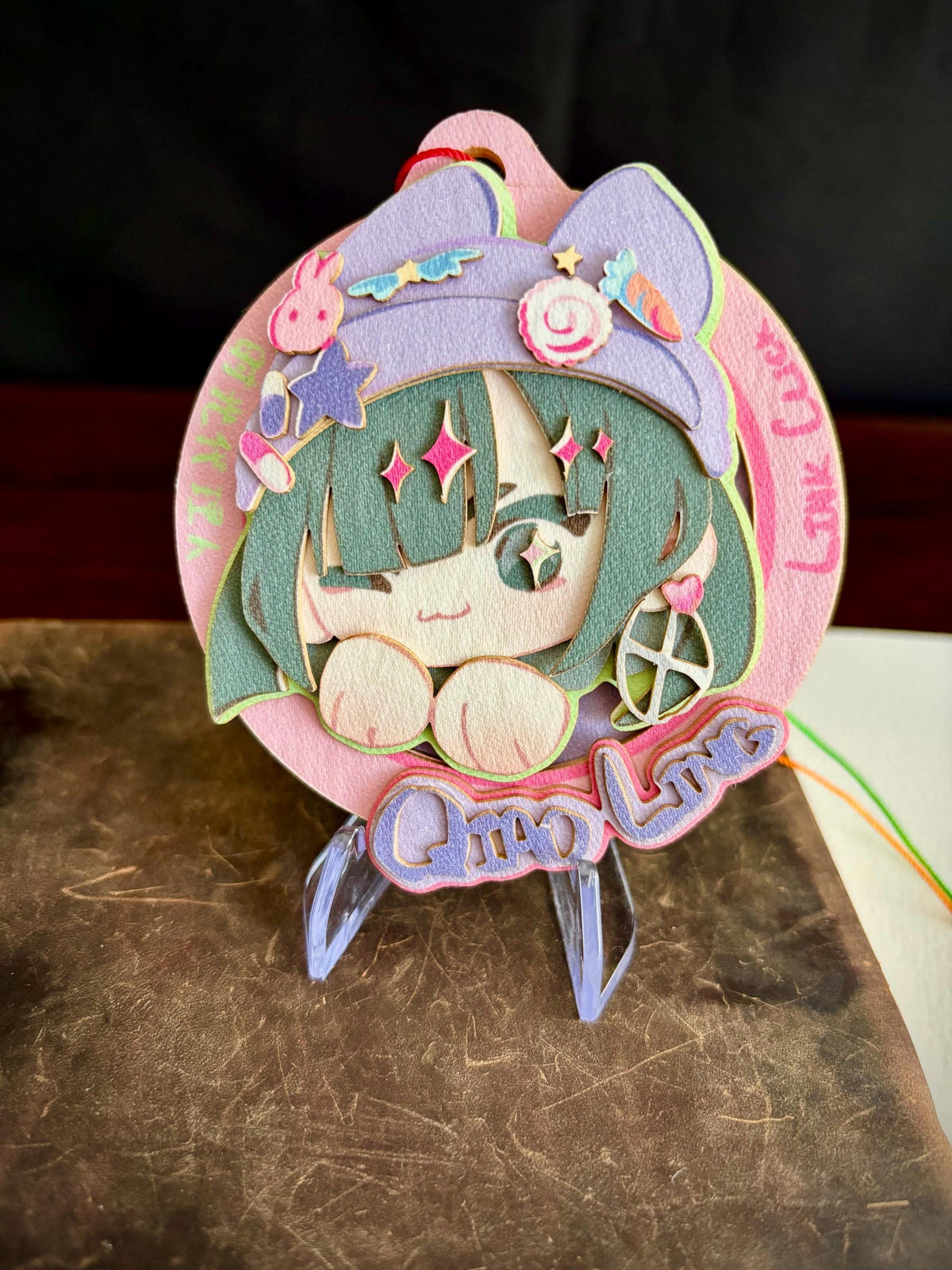 QL | link click | paper biscuit, charm/ornament | ~10x9cm