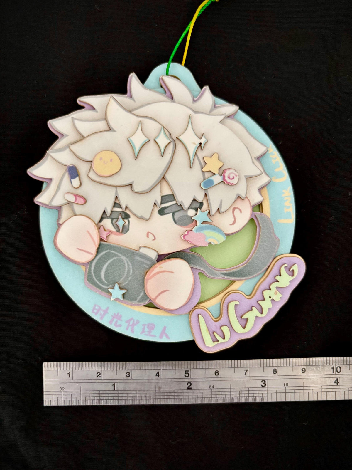 LG | link click | paper biscuit, charm/ornament | ~10x9cm