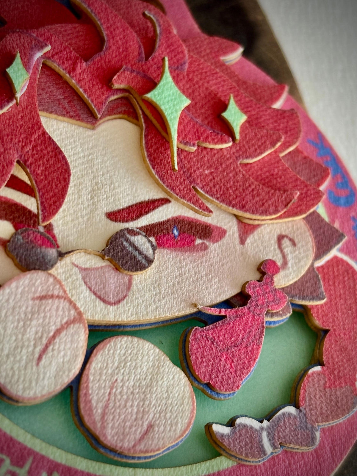 Vein | link click | paper biscuit, charm/ornament | ~10x9cm