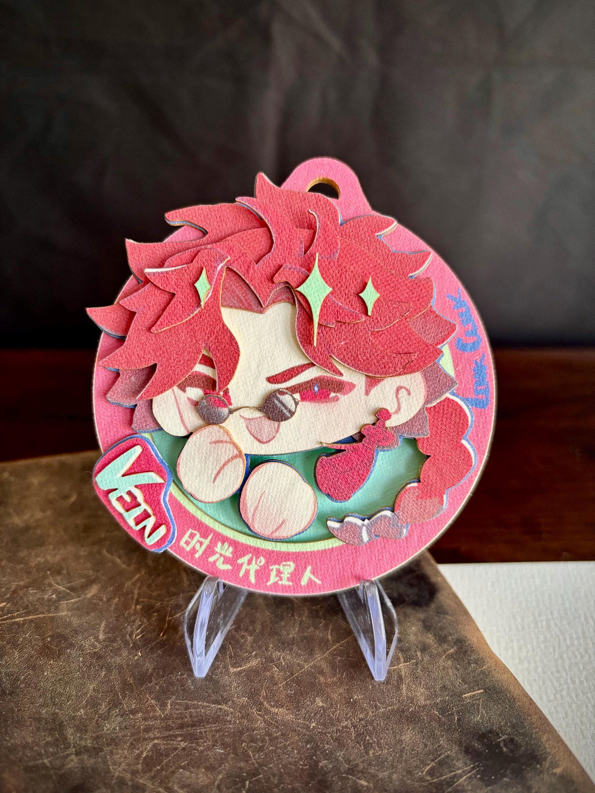 Vein | link click | paper biscuit, charm/ornament | ~10x9cm