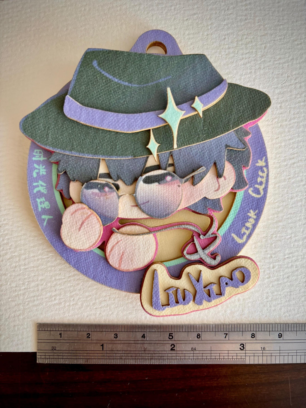 LX | link click | paper biscuit, charm/ornament | ~10x9cm
