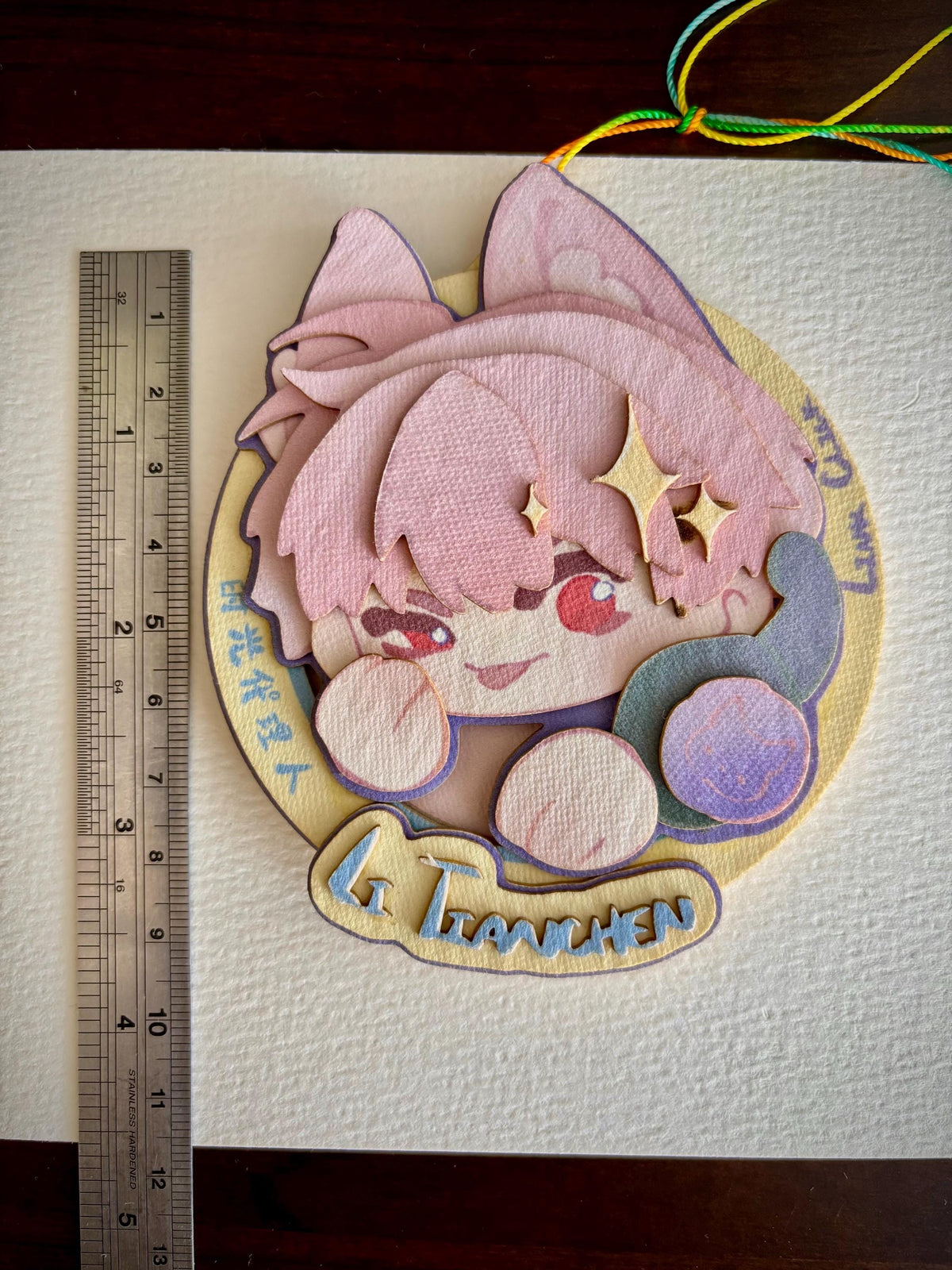 LTC | link click | paper biscuit, charm/ornament | ~10x9cm