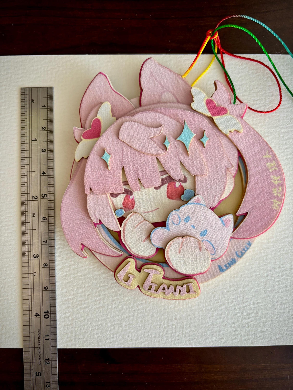 LTX | link click | paper biscuit, charm/ornament | ~10x9cm