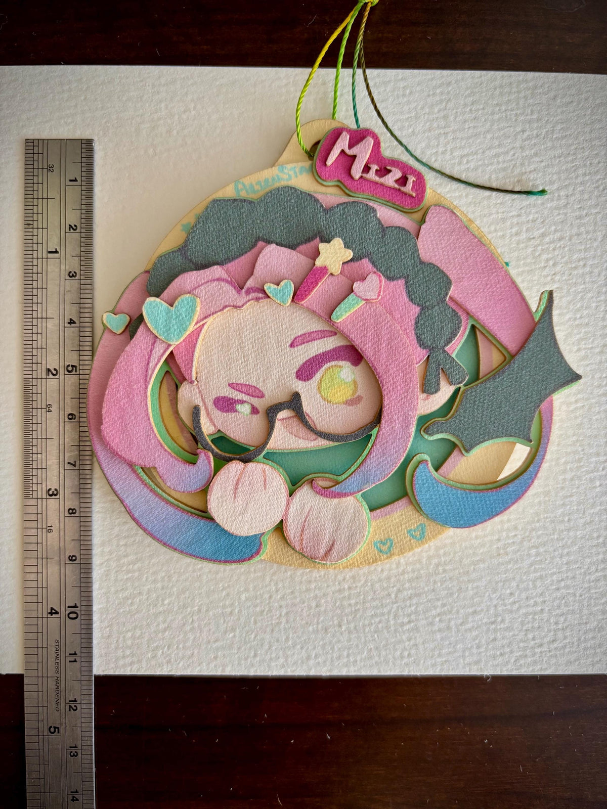 Mizi | ALNST | paper biscuit, charm/ornament | ~10x9cm