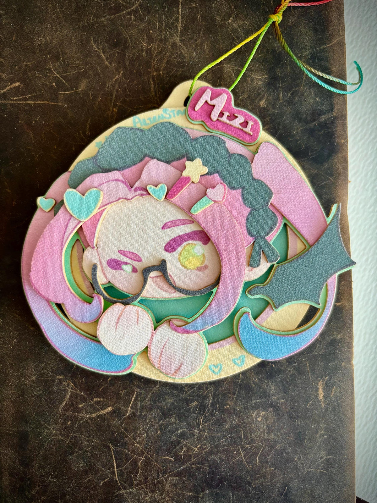 Mizi | ALNST | paper biscuit, charm/ornament | ~10x9cm